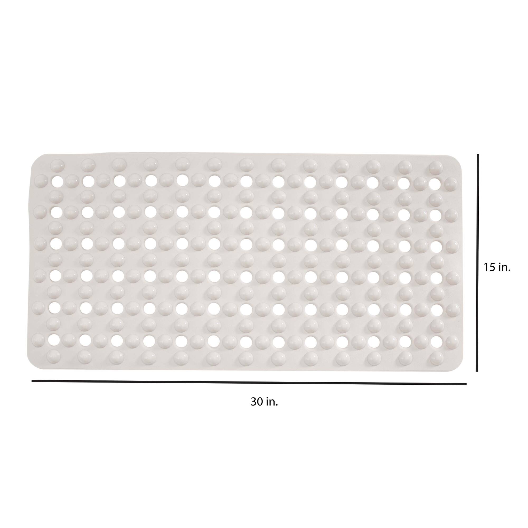 Beige Non-Slip Bubble Texture Bath Mat